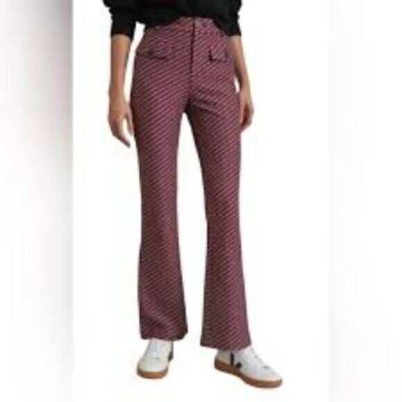 Anthropologie - the essential flare trousers - high rise (tan/brown) - size 8 - Picture 6 of 6